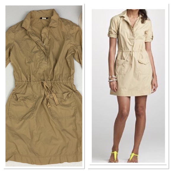 J. Crew Dresses & Skirts - J. Crew Drawstring Shirtdress toe waist midi dress